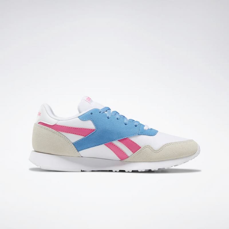 Tenisi Reebok Royal Ultra Dama Albi/Roz/Albastri Romania XP6801ZL